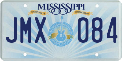MS license plate JMX084