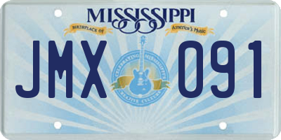MS license plate JMX091