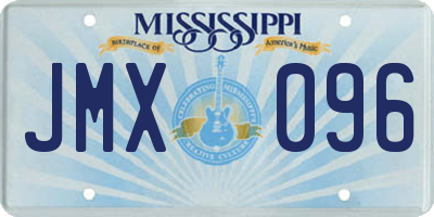 MS license plate JMX096