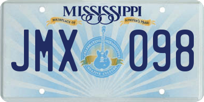 MS license plate JMX098