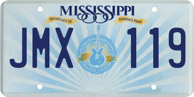MS license plate JMX119