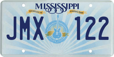 MS license plate JMX122