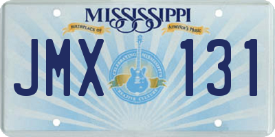 MS license plate JMX131