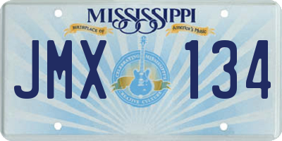 MS license plate JMX134