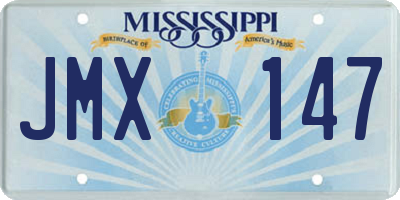 MS license plate JMX147