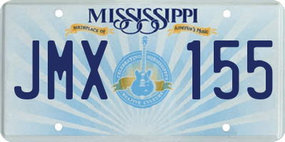 MS license plate JMX155