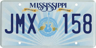 MS license plate JMX158