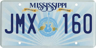 MS license plate JMX160