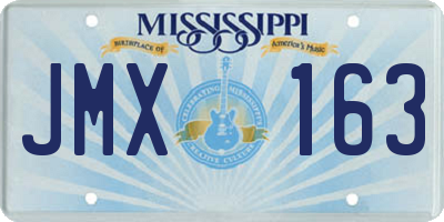 MS license plate JMX163