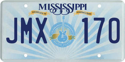 MS license plate JMX170
