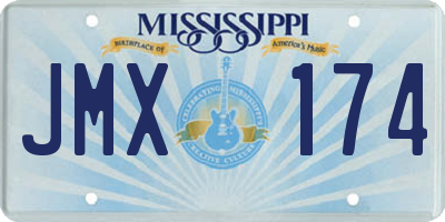 MS license plate JMX174