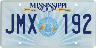 MS license plate JMX192