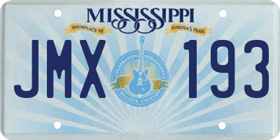 MS license plate JMX193