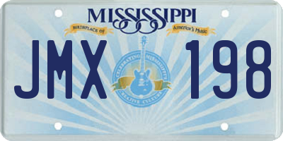 MS license plate JMX198