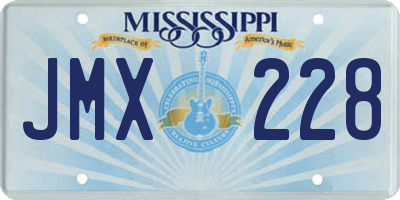 MS license plate JMX228