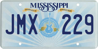 MS license plate JMX229