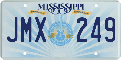 MS license plate JMX249