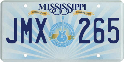 MS license plate JMX265
