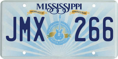 MS license plate JMX266