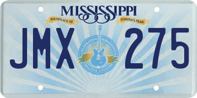 MS license plate JMX275