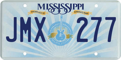 MS license plate JMX277