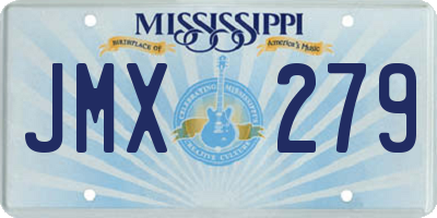 MS license plate JMX279