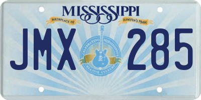 MS license plate JMX285