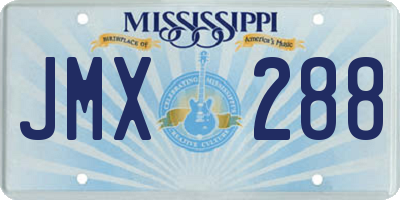 MS license plate JMX288