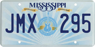 MS license plate JMX295