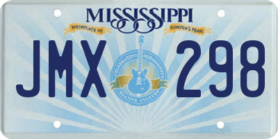 MS license plate JMX298