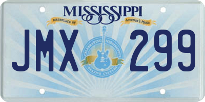 MS license plate JMX299