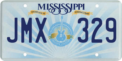 MS license plate JMX329