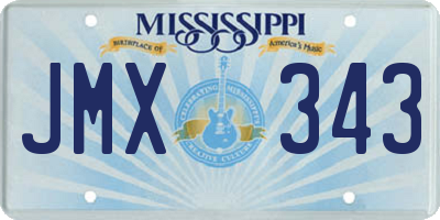 MS license plate JMX343