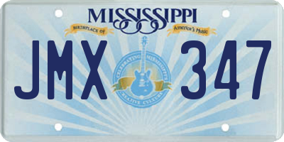 MS license plate JMX347