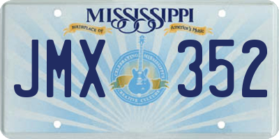 MS license plate JMX352