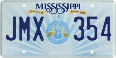 MS license plate JMX354