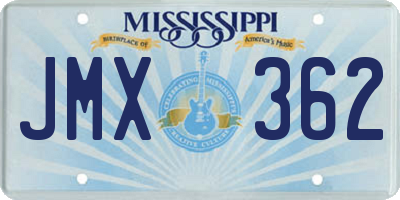 MS license plate JMX362