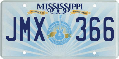 MS license plate JMX366