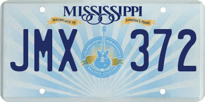 MS license plate JMX372
