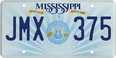 MS license plate JMX375