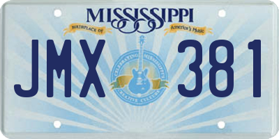 MS license plate JMX381