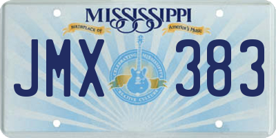 MS license plate JMX383