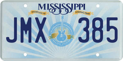 MS license plate JMX385