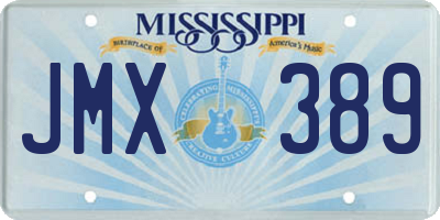 MS license plate JMX389