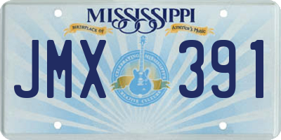 MS license plate JMX391