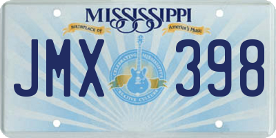 MS license plate JMX398