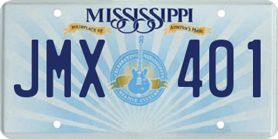 MS license plate JMX401
