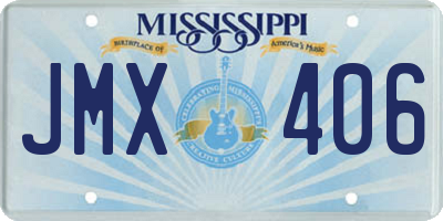 MS license plate JMX406