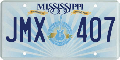 MS license plate JMX407