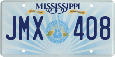 MS license plate JMX408